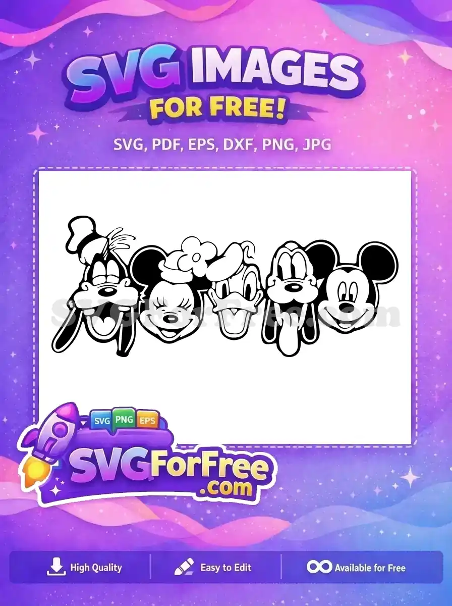 Free Goofy Laughing Free Minnie Flower Mickey Free SVG