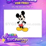 Free Pensive Mickey Free Finger Chin Pose Cartoon Free SVG - Instant Download