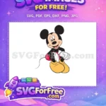 Free Sitting Pose Free Happy Expression Mickey and Friends Free SVG - Instant Download
