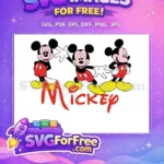 Free Cheerful Poses Free Classic Cartoon Mickey Free SVG - Instant Download