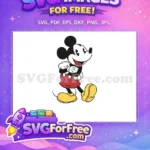 Free Smiling Mickey Free Arms Crossed Pose Cartoon Free SVG - Instant Download