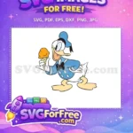 Free Donald Duck Ice Cream Free Blue Outfit Mickey Free SVG - Instant Download