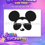 Free Black Sunglasses Free Mickey Mouse Silhouette Cartoon Free SVG - Instant Download