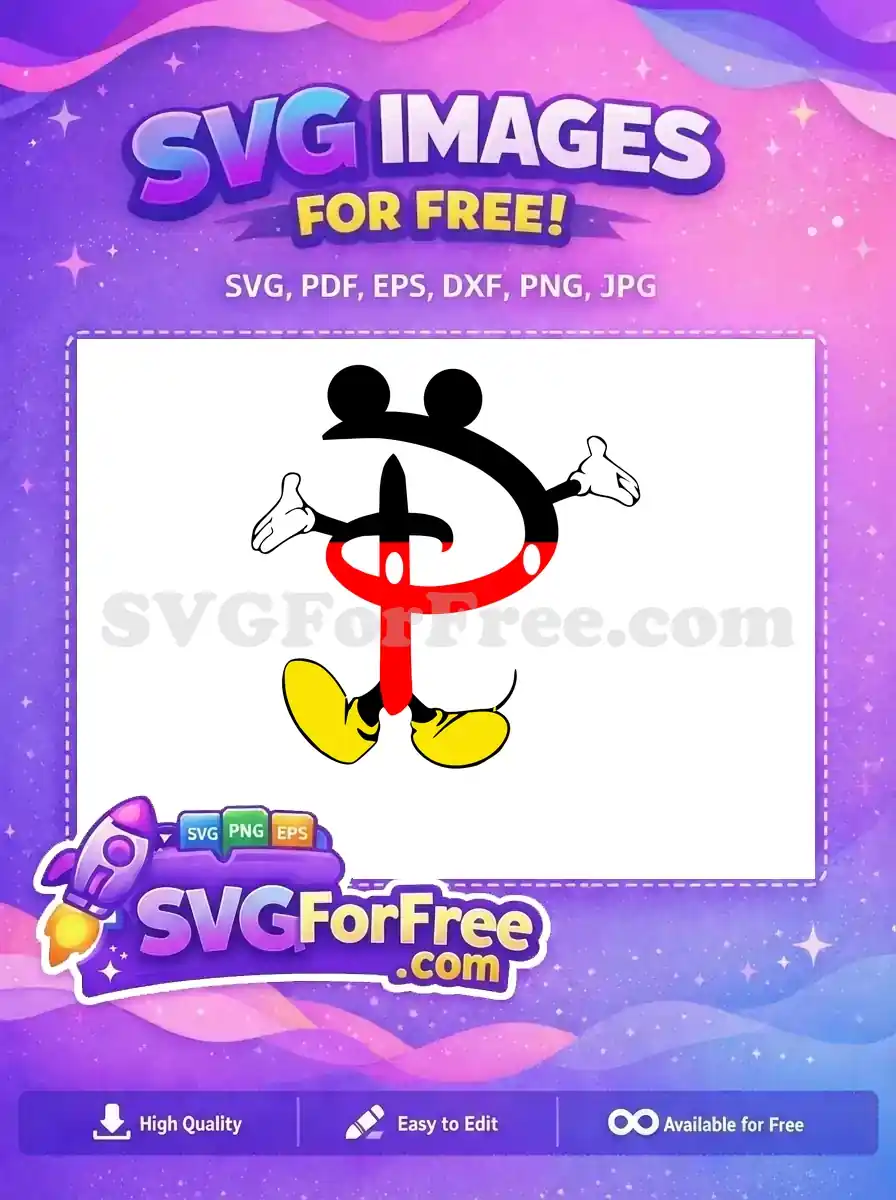 Free Cartoon Hands Free Yellow Shoes Mickey Free SVG