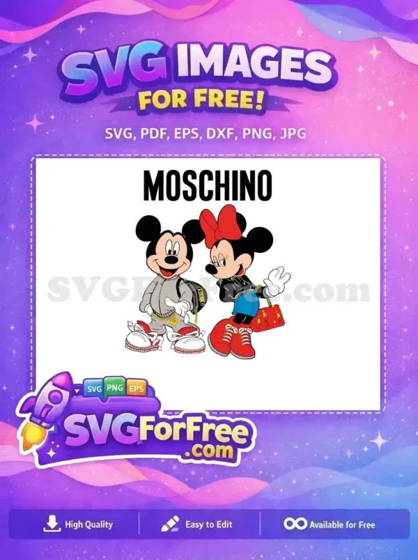 Free Gray Tracksuit Free Red Shoes Mickey and Friends Free SVG