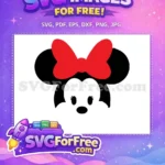 Free Red Bow Free Silhouette Minnie Mouse Free SVG - Instant Download