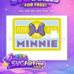 Free Minnie Mouse Purple Bow Free Fine Fun Theme Free SVG - Instant Download