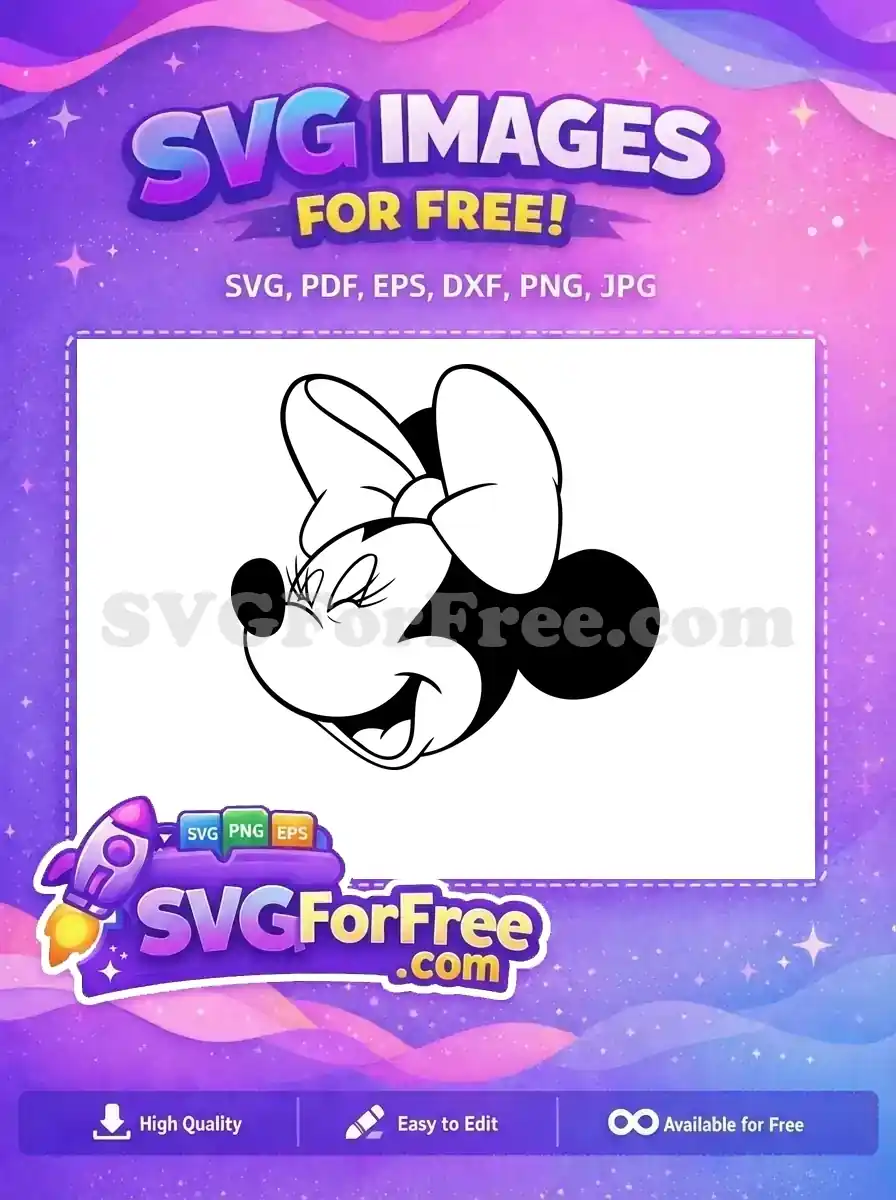 Free Minnie Mouse Smile Free Closed Eyes Mickey Free SVG