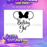 Free Minnie Ears Free Bow Birthday Girl Free SVG - Instant Download