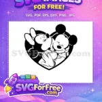 Free Kissing Minnie Free Smiling Mickey Mouse Free SVG - Instant Download