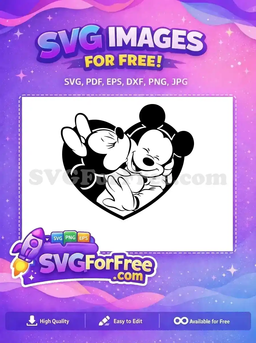 Free Kissing Minnie Free Smiling Mickey Mouse Free SVG