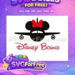 Free Minnie Plane Free Red Bow Disney Bound Free SVG - Instant Download