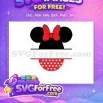 Free Red Bow Free Polka Dots Minnie Free SVG 1 - Instant Download