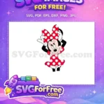 Free Minnie Red Polka Dot Free Happy Pose Mickey Free SVG - Instant Download