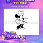 Free Waving Minnie Mouse Free Classic Pose Cartoon Free SVG - Instant Download