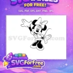 Free Waving Minnie Mouse Free Smiling Face Mickey Free SVG - Instant Download