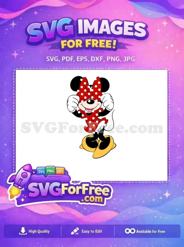 Free Polka Dot Bow Free Happy Expression Minnie Free SVG Free Polka Dot Bow Free Happy Expression Minnie Free SVG