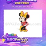 Free Cute Minnie Yellow Bow Free Red Dress Mickey Free SVG - Instant Download