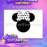 Free Polka Dot Bow Free Minnie Mouse Head Silhouette Free SVG 1 - Instant Download
