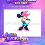 Free Polka Dot Dress Free Cheerful Minnie Mouse Free SVG - Instant Download