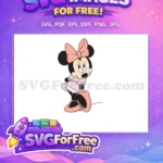 Free Happy Minnie Pink Bow Free Dress Mickey Free SVG - Instant Download