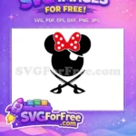 Free Pirate Minnie Red Polka dots Free Swords Mickey Free SVG - Instant Download