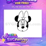 Free Minnie Mouse Bow Free Surprised Face Mickey Free SVG - Instant Download