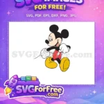 Free Smiling Mickey Free Mouse Running Cartoon Free SVG - Instant Download