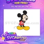 Free Smiling Mickey Mouse Free Classic Pose Cartoon Free SVG 2 - Instant Download