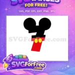 Free Number Seven Free Mickey Mouse Celebration Free SVG - Instant Download