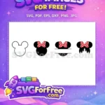 Free Red Polka Dot Free Minnie Bow Mickey Free SVG 3 - Instant Download