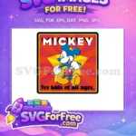 Free Blue Mickey Mouse Free Happy Expression Mickey Free SVG - Instant Download