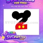 Free Number Two Free Polka Dots Mickey Mouse Free SVG - Instant Download