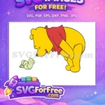 Free Red Scarf Free Smiling Caterpillar Winnie the Pooh Free SVG - Instant Download