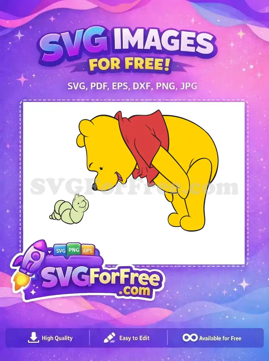Free Red Scarf Free Smiling Caterpillar Winnie the Pooh Free SVG