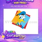 Free Happy Donald Duck Free Colorful Background Mickey Free SVG - Instant Download