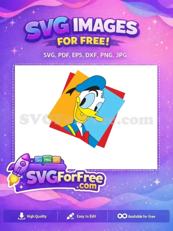 Free Happy Donald Duck Free Colorful Background Mickey Free SVG