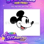 Free Happy Expression Free Classic Ears Mickey Free SVG - Instant Download