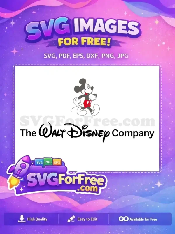 Free Animated Character Free Classic Pose Mickey and Friends Free SVG