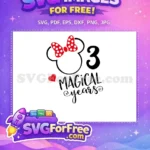 Free Red Bow Free 33 Years Birthday Mickey Free SVG - Instant Download