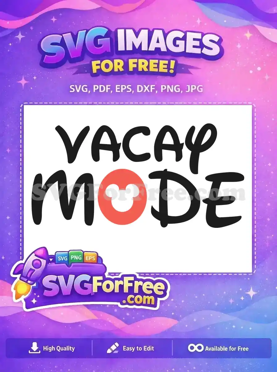 Free Black Vacay Free Mode Coral Mickey Free SVG