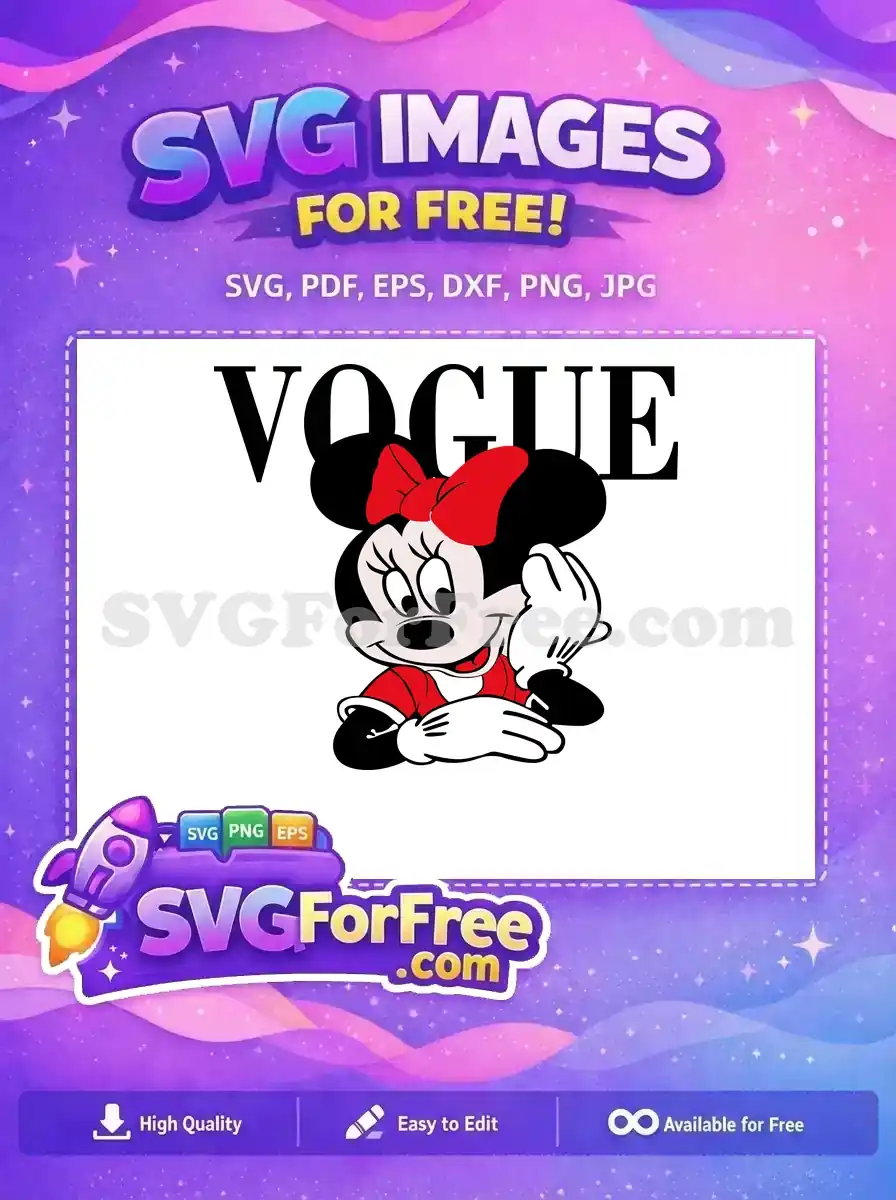 Free Waving Minnie Free Vogue Pose Mickey Free SVG