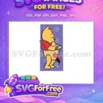 Free Golden Pooh Red Cape Free Blue Tool Winnie Free SVG - Instant Download