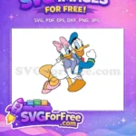 Free Daisy Duck Pink Bow Free Donald Hugging Mickey and Friends Free SVG - Instant Download