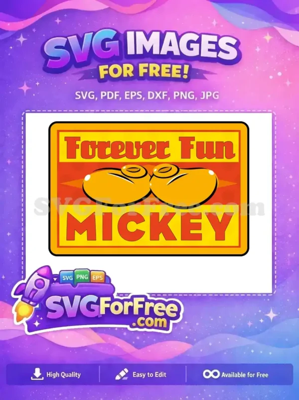 Free Mickey Mouse Ears Free Forever Fun Yellow Mickey Free SVG