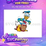 Free Drumming Donald Duck Free Cheerful Expression Mickey Free SVG - Instant Download