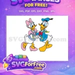 Free Pink Bow Daisy Free Red Bow Donald Dancing Free SVG - Instant Download