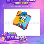 Free Smiling Donald Duck Free Colorful Background Mickey Friends Free SVG - Instant Download