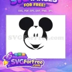 Free Black Ears Free Smiling Face Mickey Mouse Free SVG - Instant Download