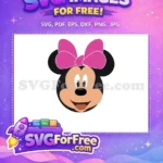Free Smiling Minnie Free Pink Bow Disney Free SVG 1 - Instant Download